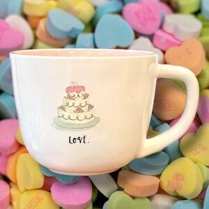 Rae Dunn by Magenta Artisan Collection Wedding Cake “LOVE” 18 oz Cup